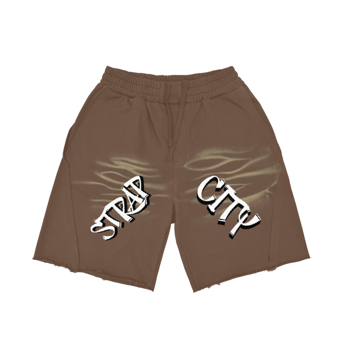 Vintage Washed  Tiger Stripes Short Pants