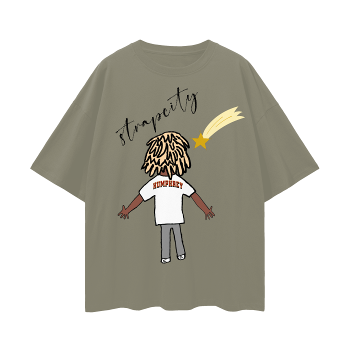 StrapStar Oversize Deep Drop Shoulder Tee