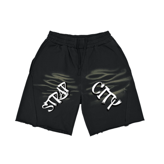 Vintage Washed  Tiger Stripes Short Pants