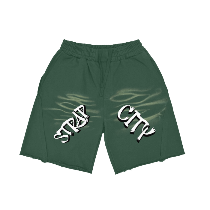Vintage Washed  Tiger Stripes Short Pants