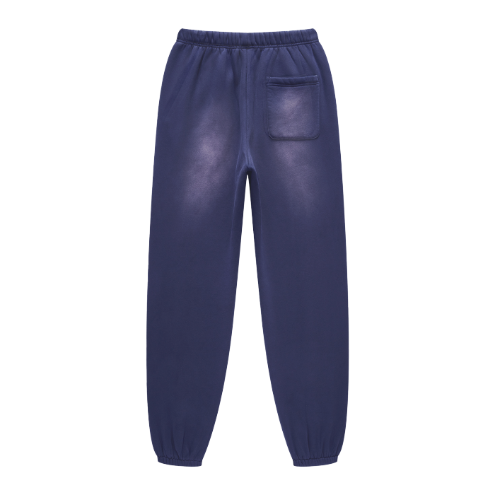 Royal Blue Washed Dyed Fleece Joggers