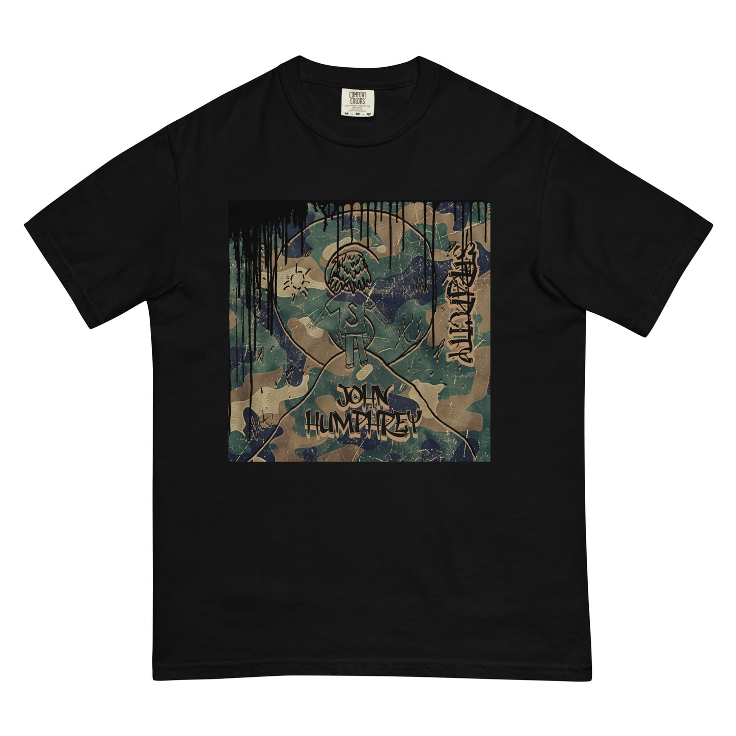 StrapCityHumphreyCamoPaint heavyweight t-shirt