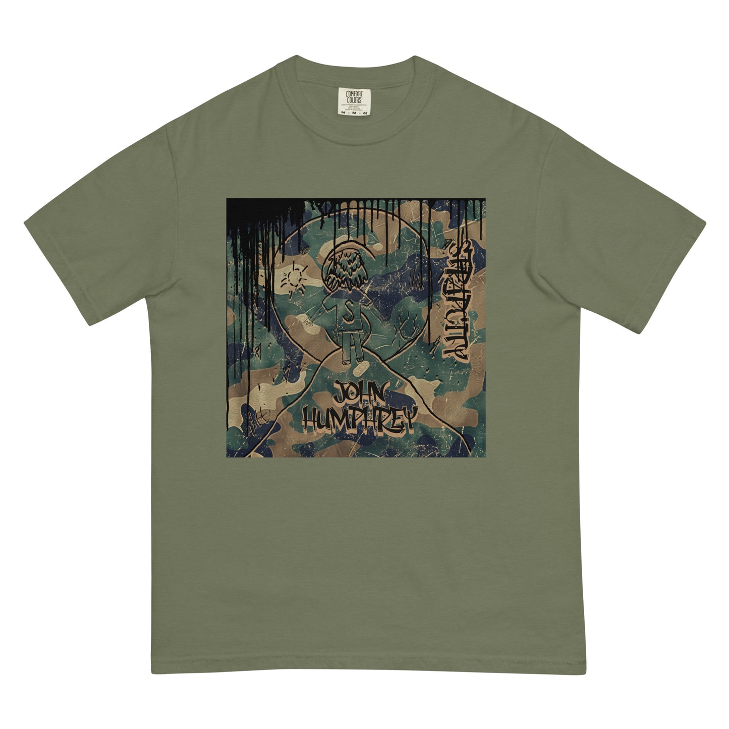 StrapCityHumphreyCamoPaint heavyweight t-shirt