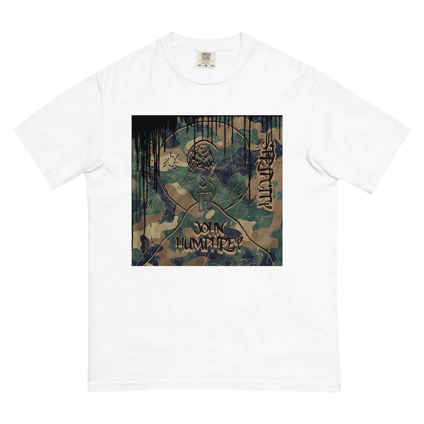 StrapCityHumphreyCamoPaint heavyweight t-shirt